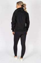 BARE Quarter Zip Teddy Pullover Sweater - Black