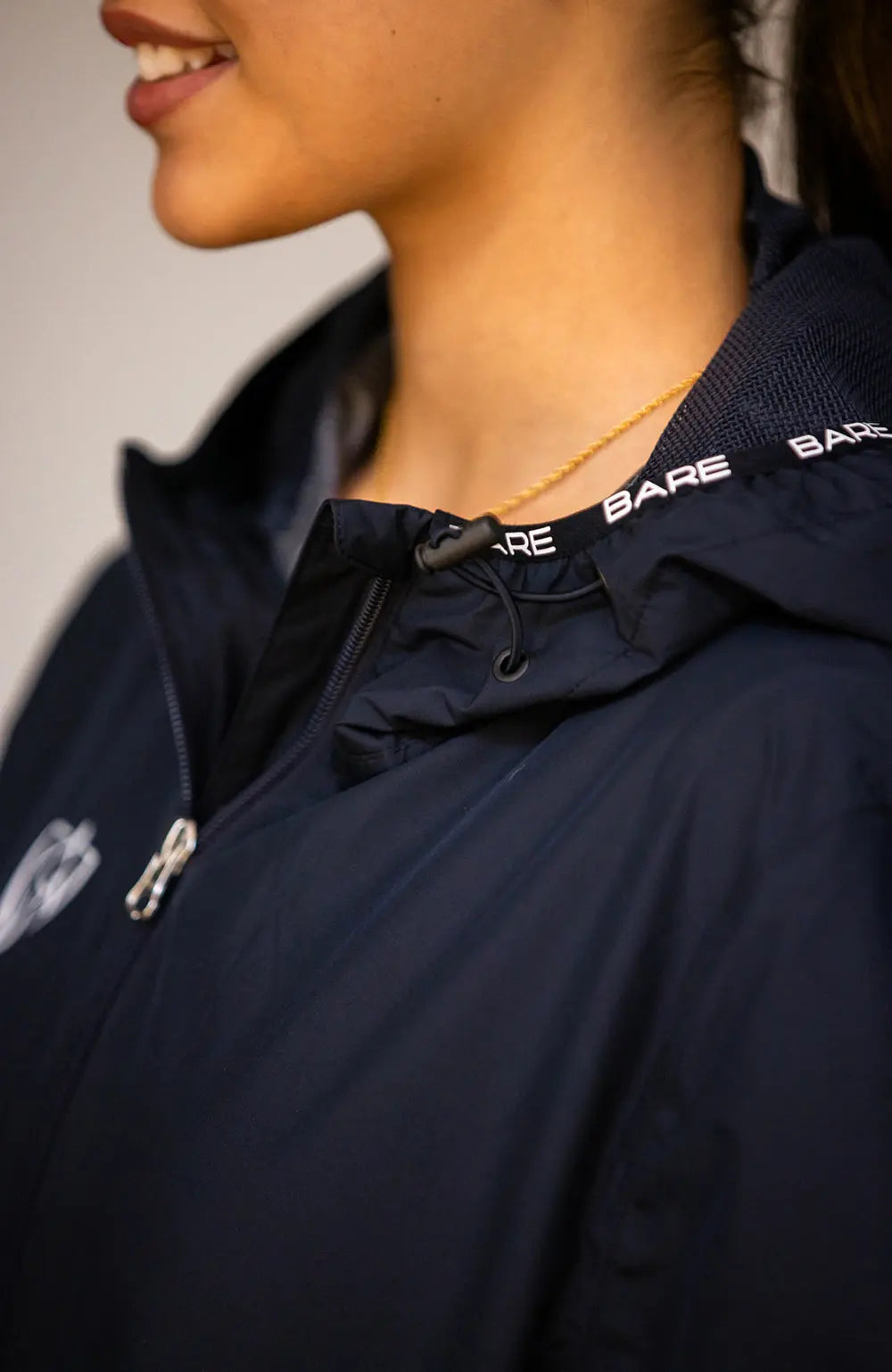 BARE Unisex Kali Lightweight Waterproof Short Jacket (Mesh Lined) - Navy