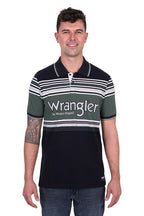 Wrangler Mens Chris Polo Black/Cypress