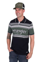 Wrangler Mens Chris Polo Black/Cypress