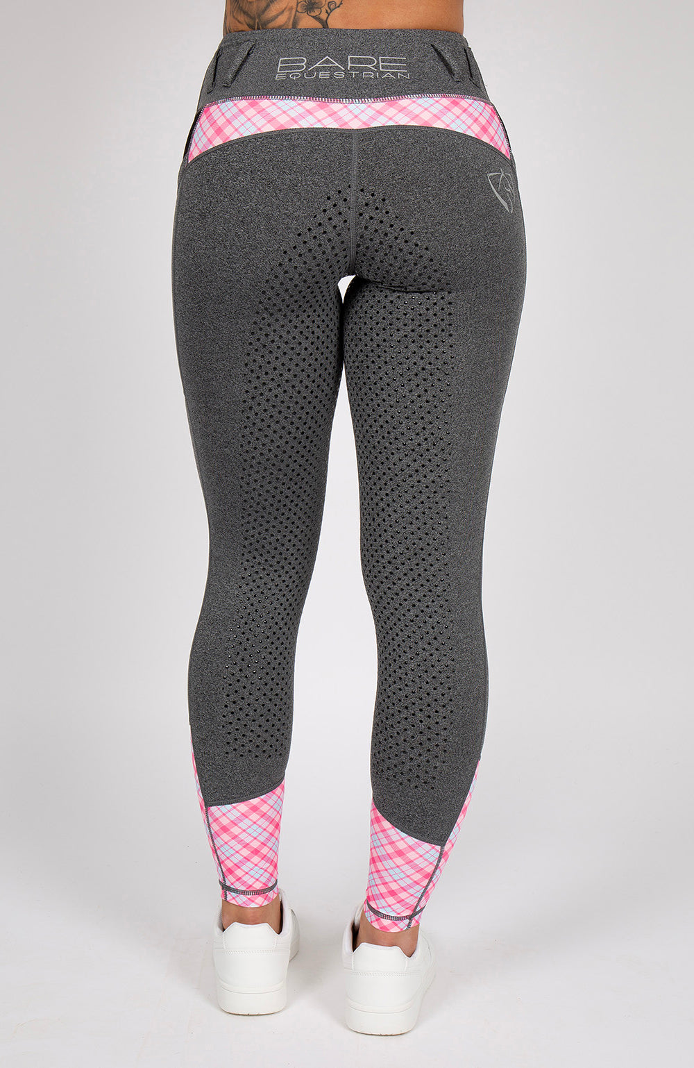 Youth Performance Riding Tights - Grey Roseberry