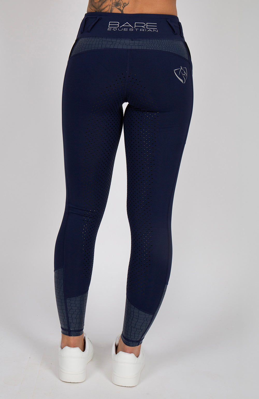 BARE Performance Riding Tights - Navy Croc