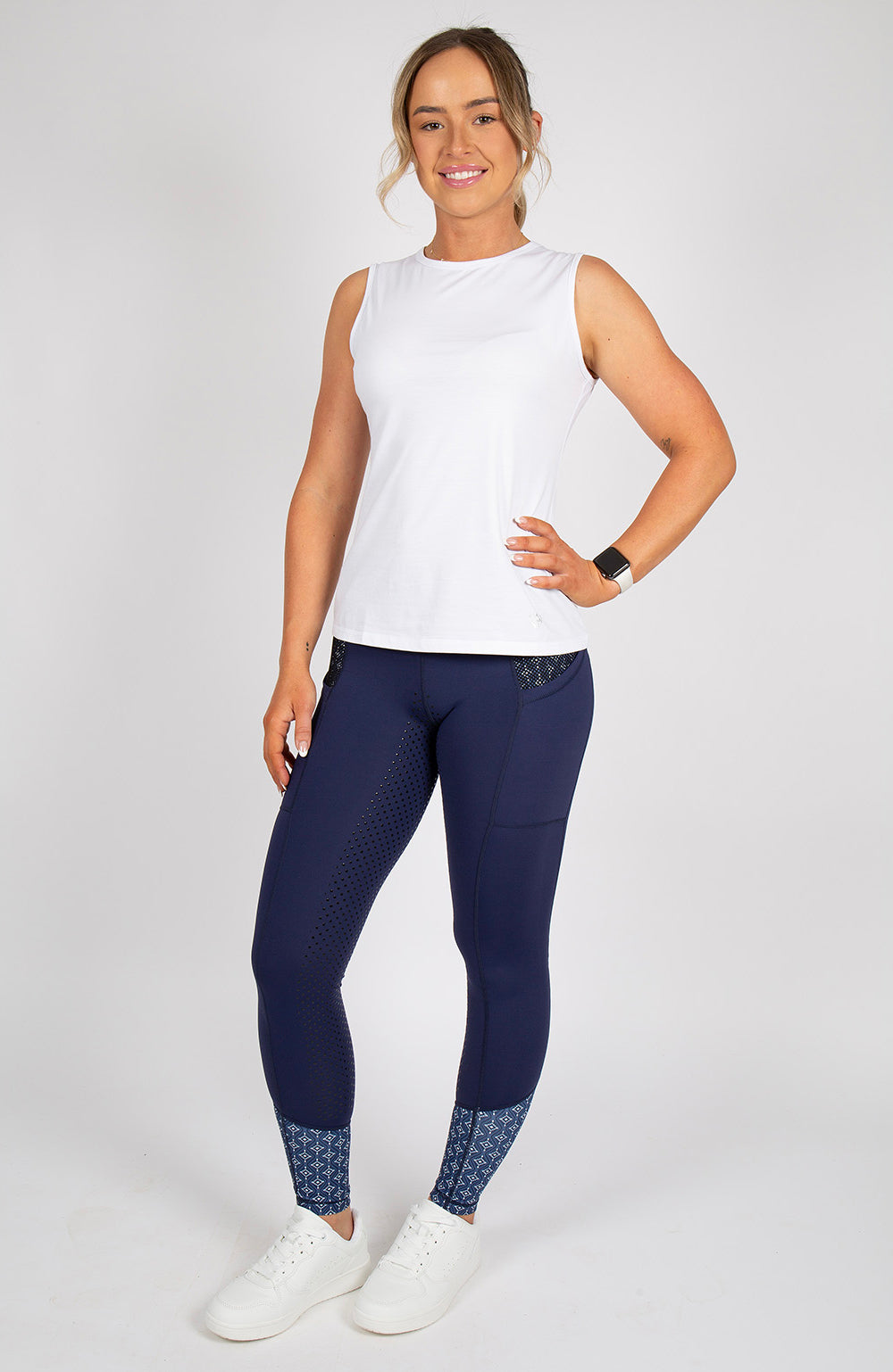 BARE Tank Top - White/White