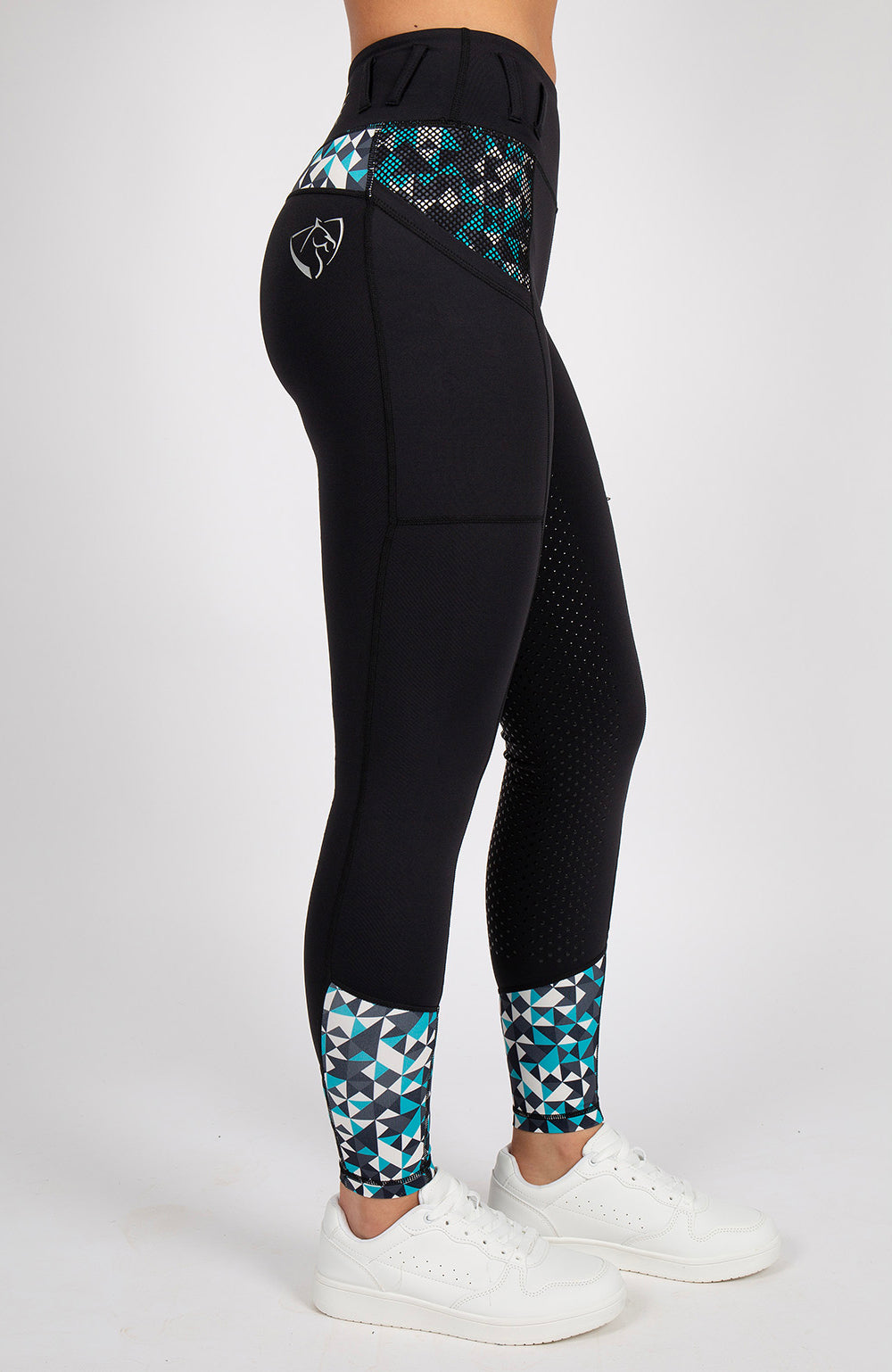 Youth Performance Riding Tights - Geo