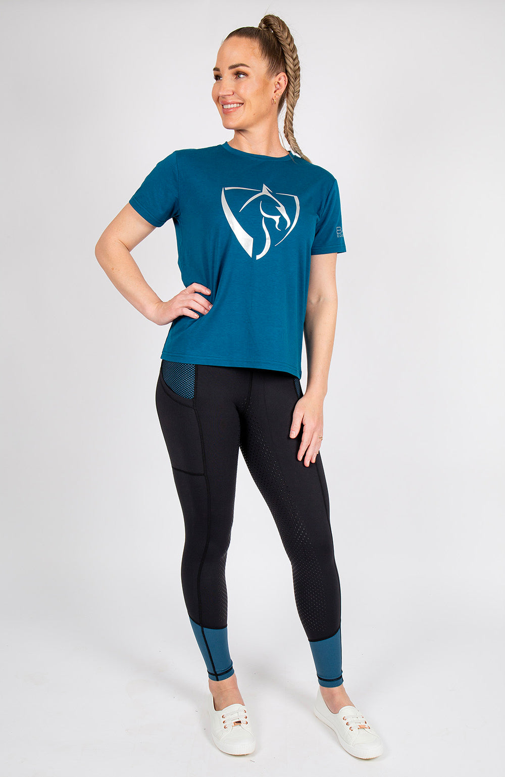 BARE Performance Riding Tights - Teal Glamour
