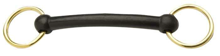 Zilco Nylon Mouth- Brass Rings Snaffle