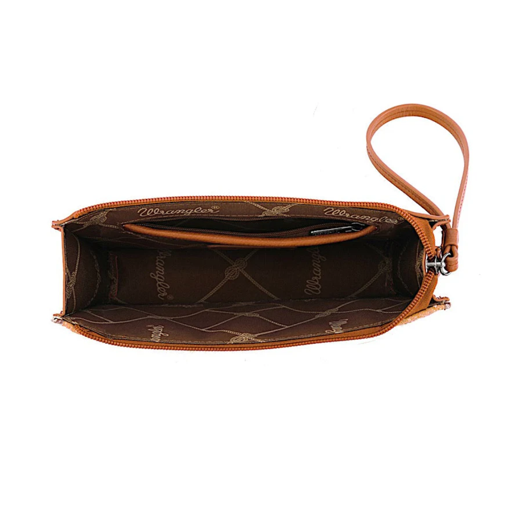 Wrangler Cilia Aztec Wristlet Purse - Tan