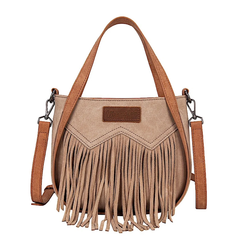 Wrangler Two Tone Fringe Bag - Camel
