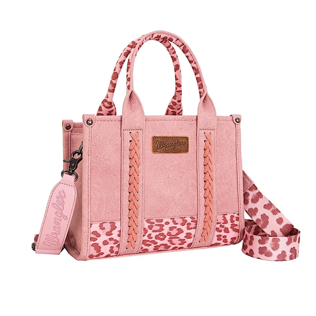 Wrangler Leopard Print Crossbody Bag - Pink